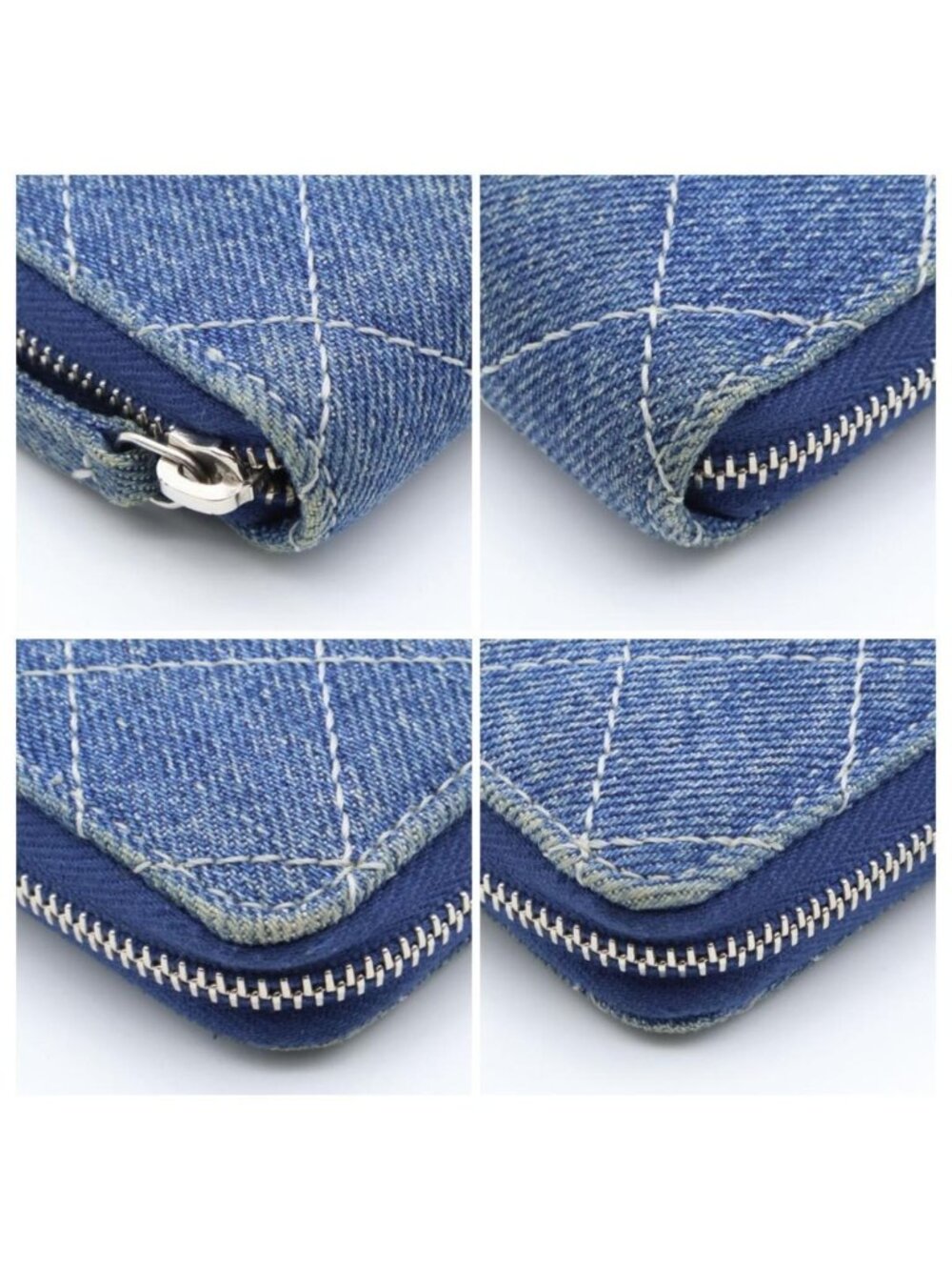 Chanel Quilted Denim Compact Zip Wallet - Picture 8 of 10